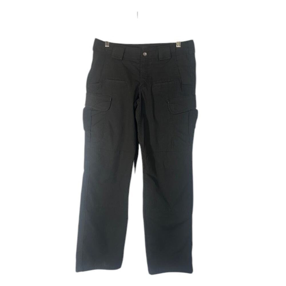 5.11 Tactical Women’s Black Cargo Work Pants Durable Cotton Blend Size 8